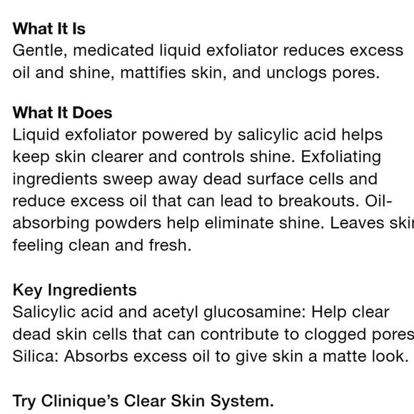 Clinique Clarifying Lotion #4 Twice a Day Exfoliator For Oily And Acne Prone - Picture 4 of 9